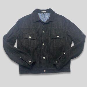 DIOR Black Denim Oblique Jacquard Denim Jacket